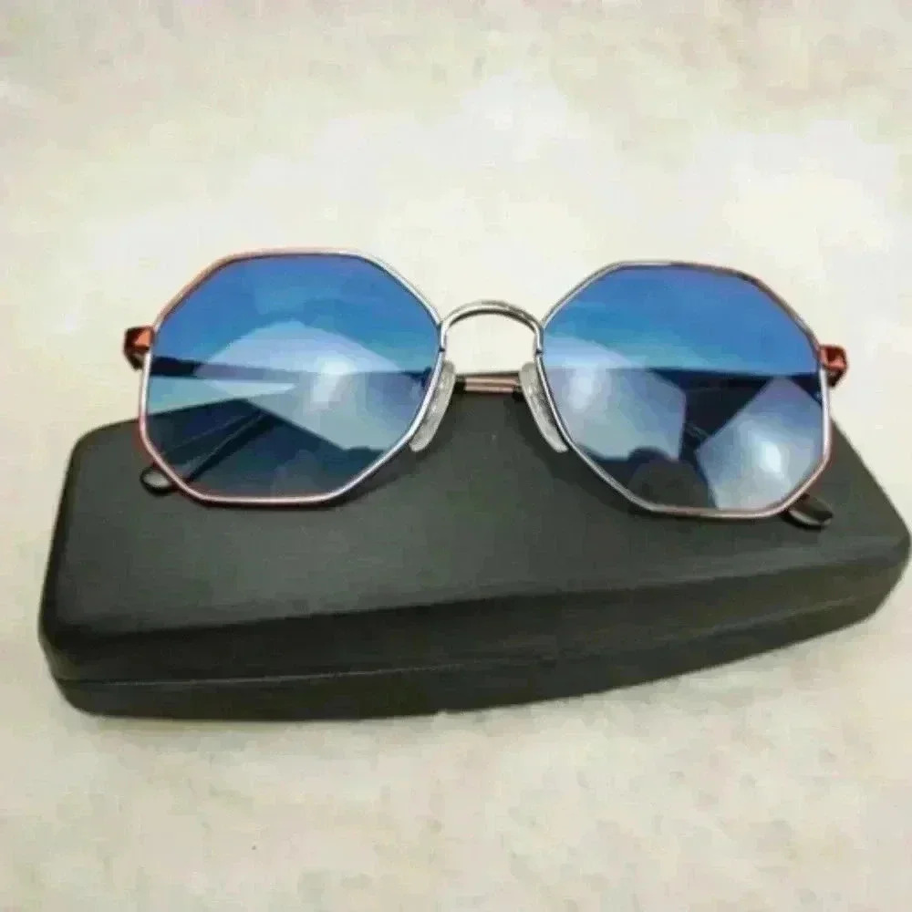 Vintage Menrad 70s Designer sunglasses authentic blue/ rose gold (from Germany)